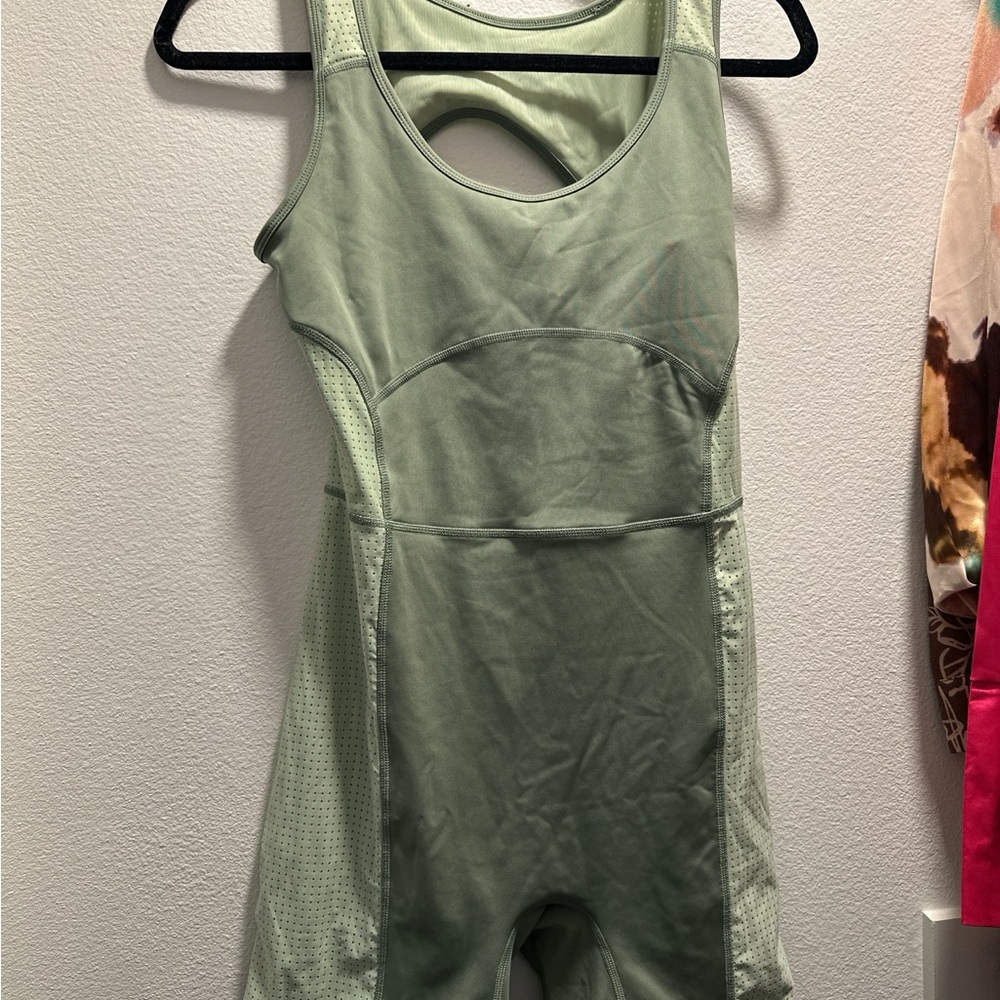 Fabletics Palm Leaf Open Back Onesie